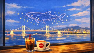 釜山、広安里ドローンショーがよく見えるカフェ